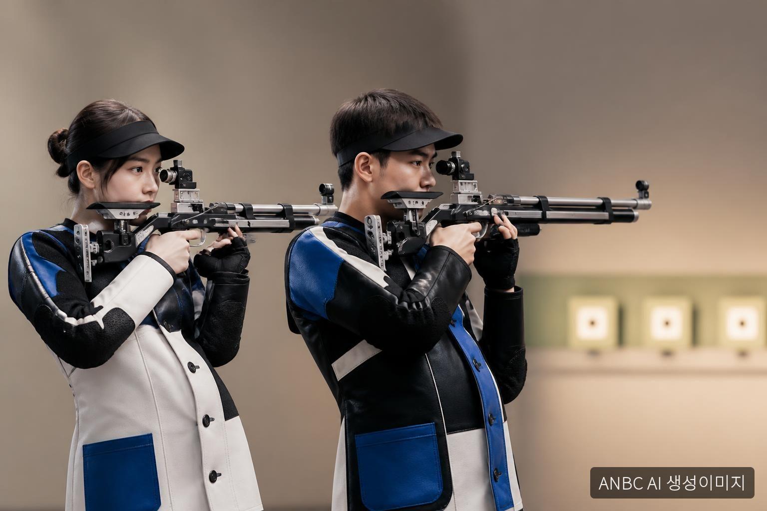 반효진·박하준, 사격 공기소총 혼성 단체전 은메달