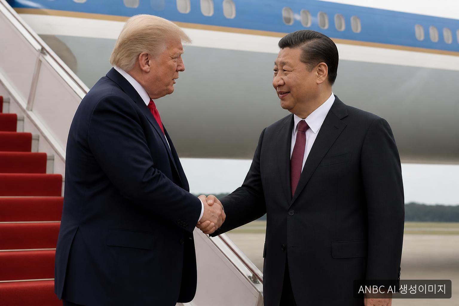 Trump greets Xi Jinping at plane as Chinese leader arrives for state visit