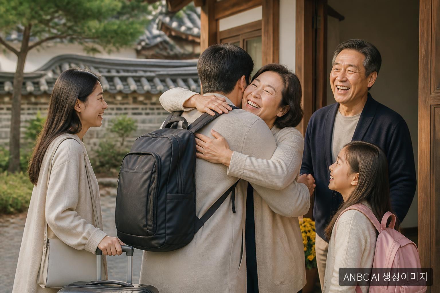 4일의 짧은 추석 연휴, 이틀간 몰린 귀성길…전국 곳곳 반가운 만남