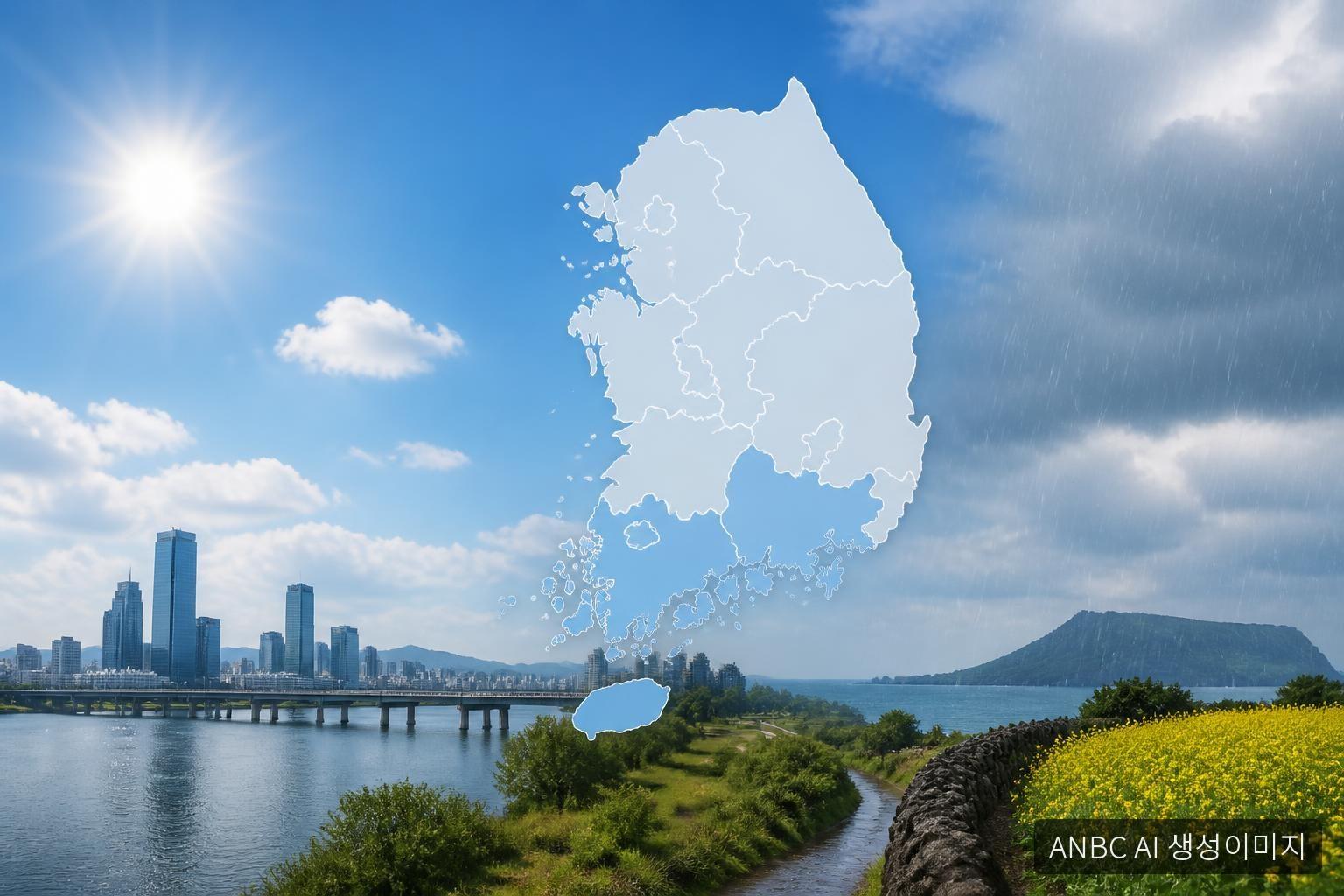 연휴 마지막 날 전국 대체로 맑음…남부·제주 비[내일날씨]