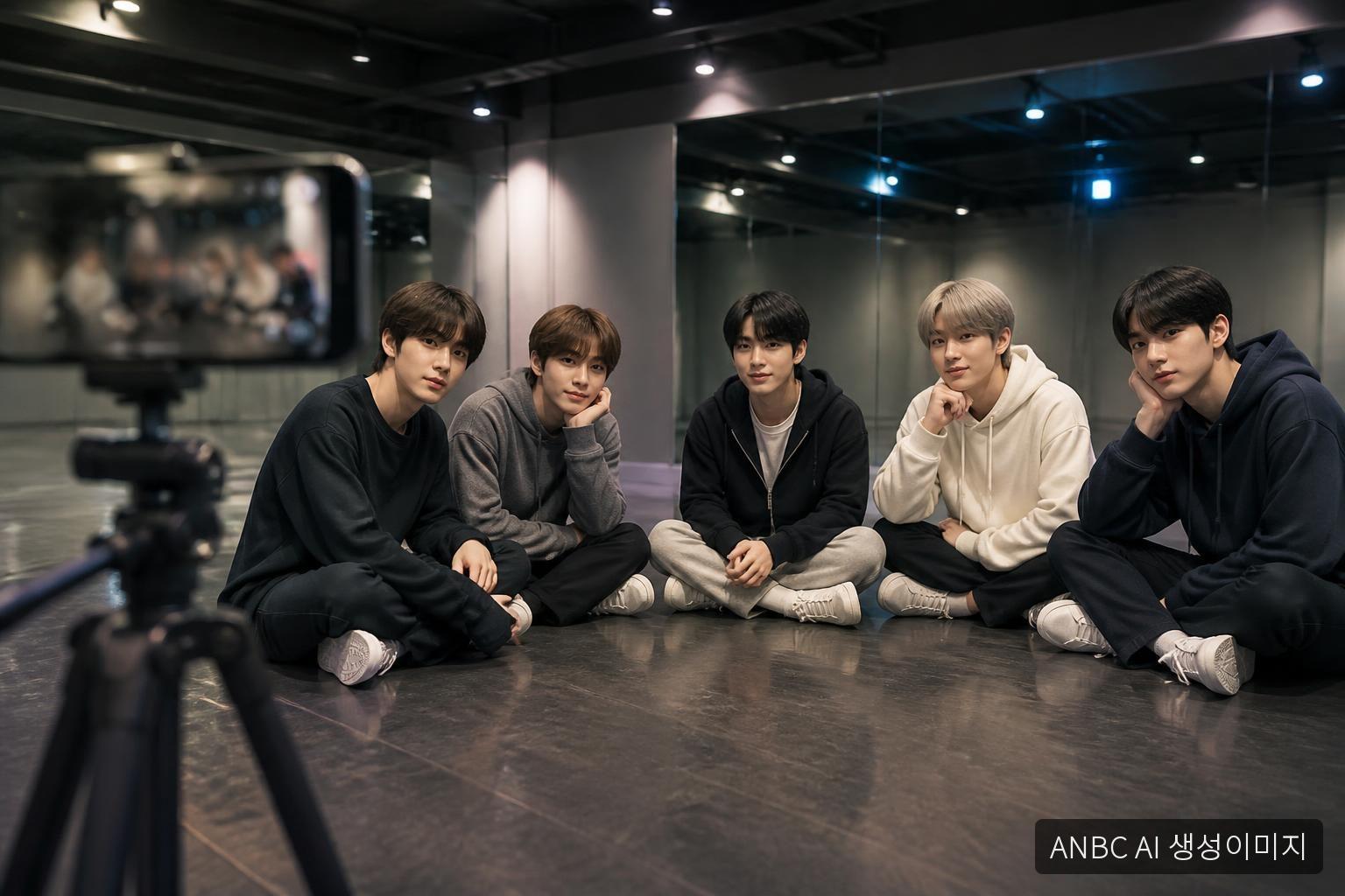 TXT, 기상 악화 뚫은 특급 팬사랑..GCF 취소에 기습 연습실 라이브