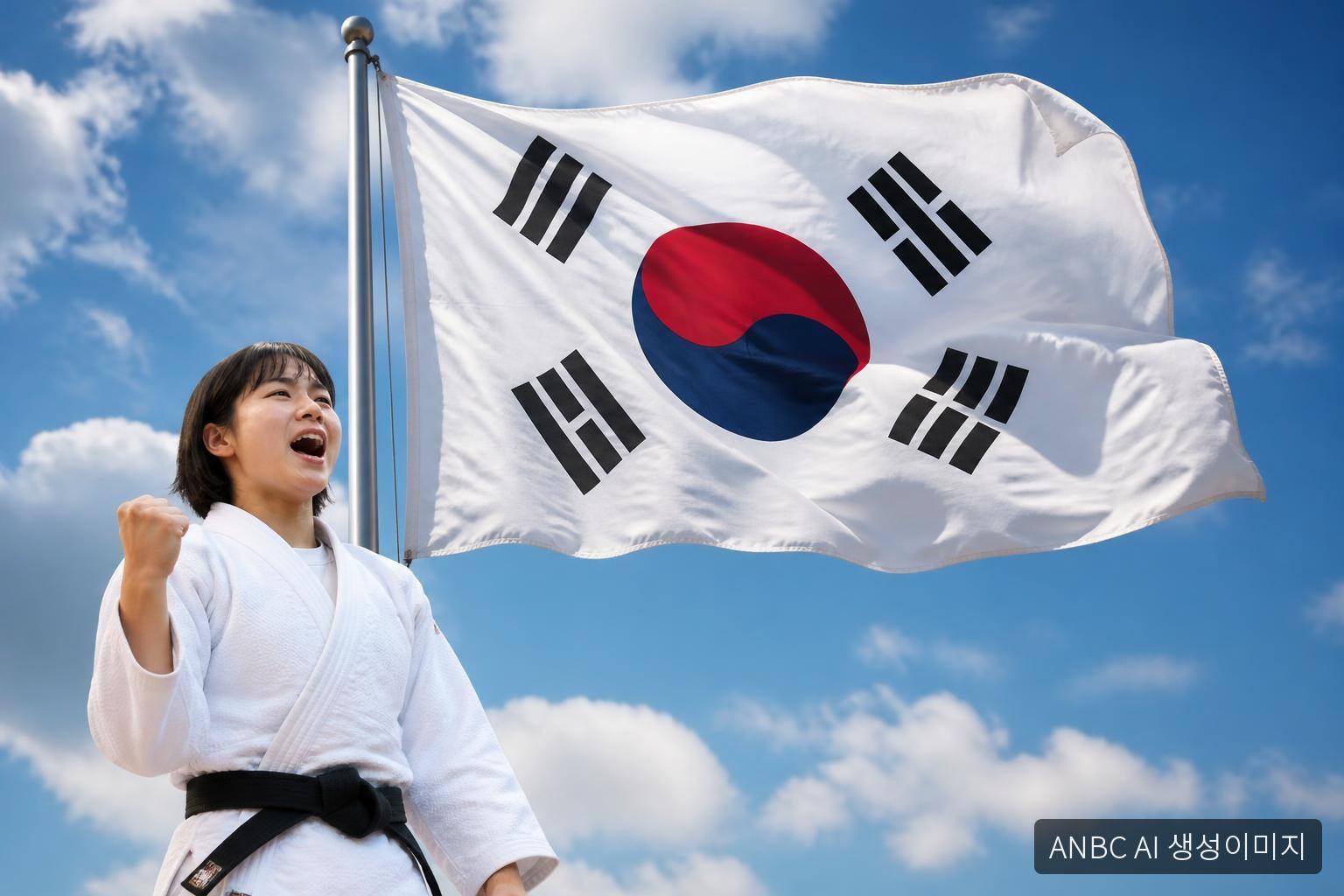 유도 허미미, 일본 하늘에 태극기…총·활 '금 명중'[나고야AG]