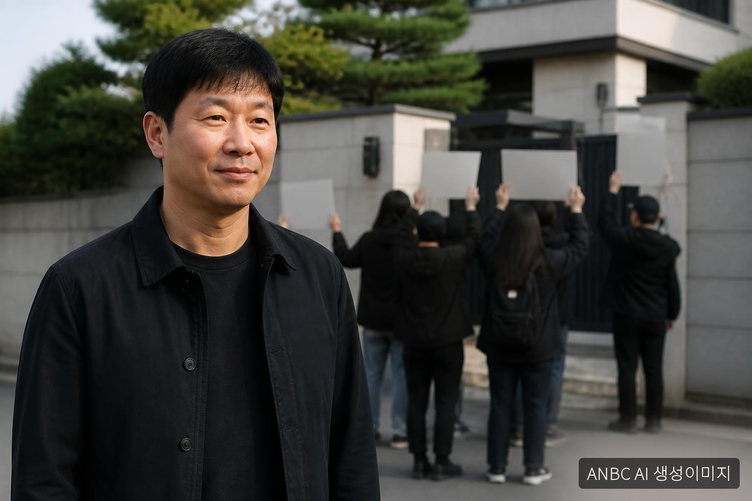 ‘암살자(들)’ 유해진 자택 앞 시위…45억원 현금 매입 부동산 자산 재조명