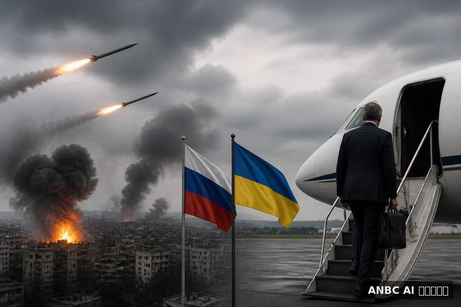 Russia, Ukraine exchange strikes as US envoy leaves after talks